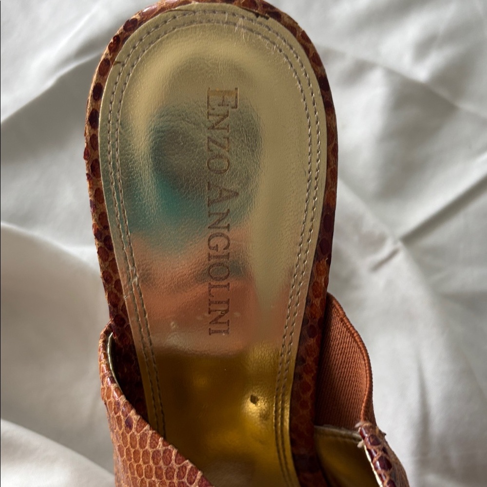 Enzo Angiolini Snake Pattern Mules - Picture 2 of 9